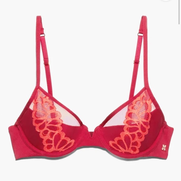 Savage X Fenty. 36C. Goji Berry Red / Pink Smash - Picture 3 of 6